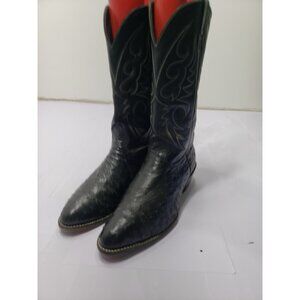 Larry Mahan Men’s 10201 Black Full Quill Ostrich Western Cowboy Boots Size 13XE